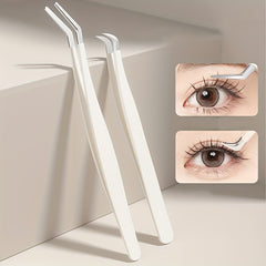 Eyelash Tweezers Extension Clip Stainless Steel Anti Static Superhard