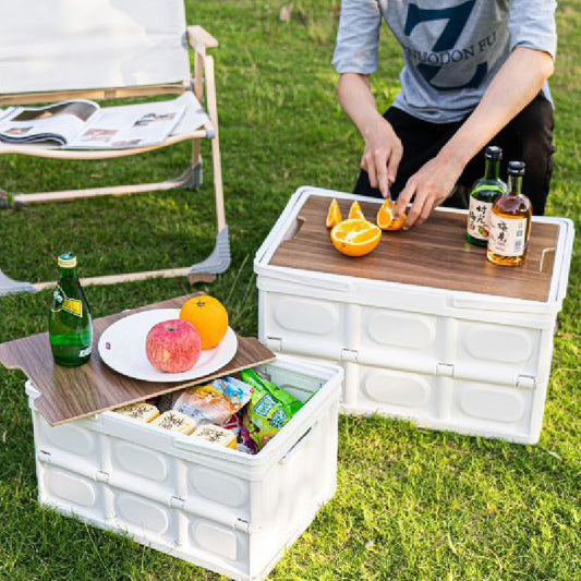 1pc Camping Storage Box Foldable Meal Box Car Organizing Storage Box