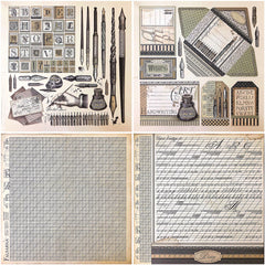 15 Sheets Large Writing Paper, Retro Journal Decoration DIY, 70 Limit