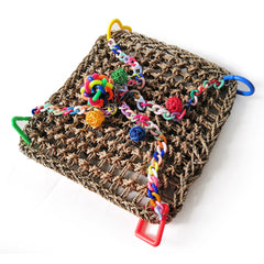 Colorful Parrot Climbing Net Bird Bridge Swing