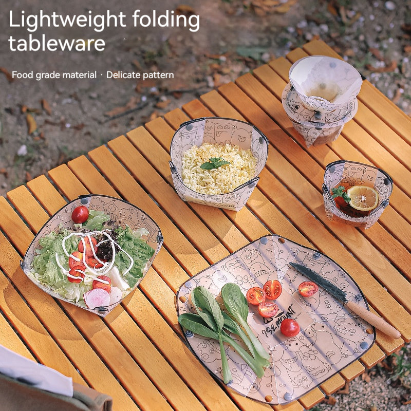 Outdoor Ultra light Folding Tableware Set