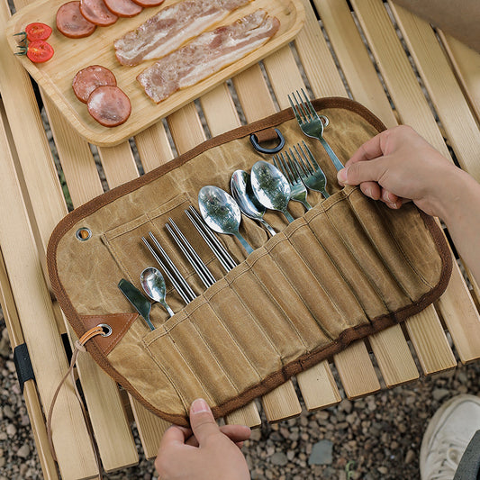 Outdoor Tableware Storage Bag for Camping Picnic Hiking