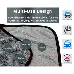 1pc Microfiber Cleaning Towels - Car Washing & Camping
