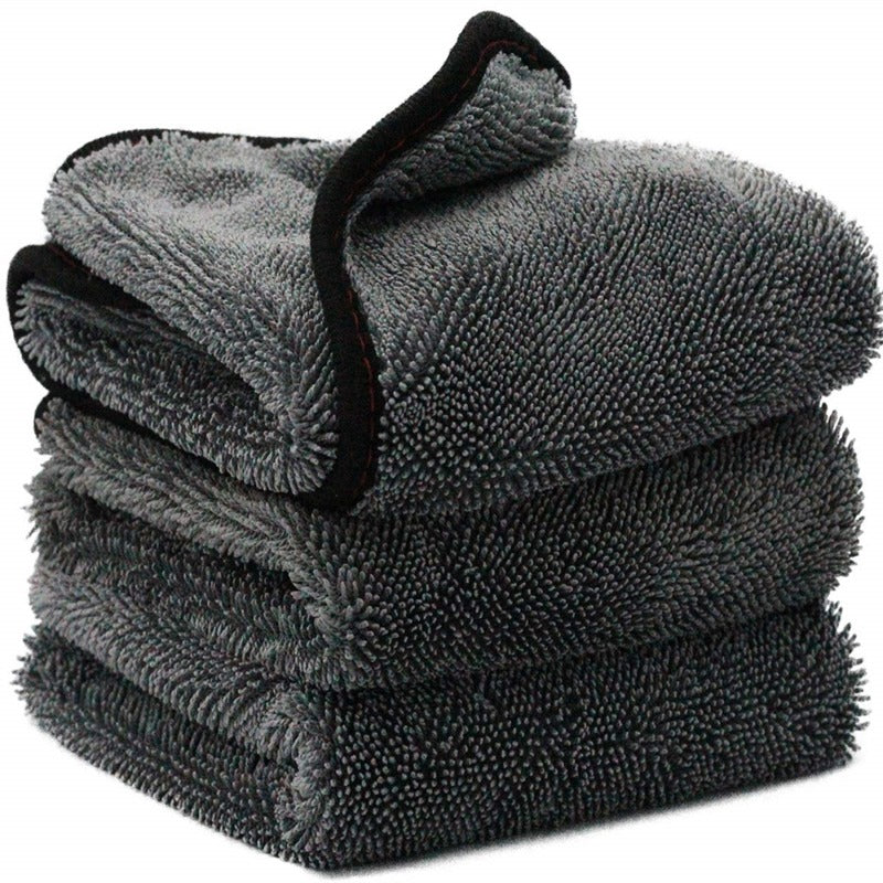 1pc Microfiber Cleaning Towels - Car Washing & Camping