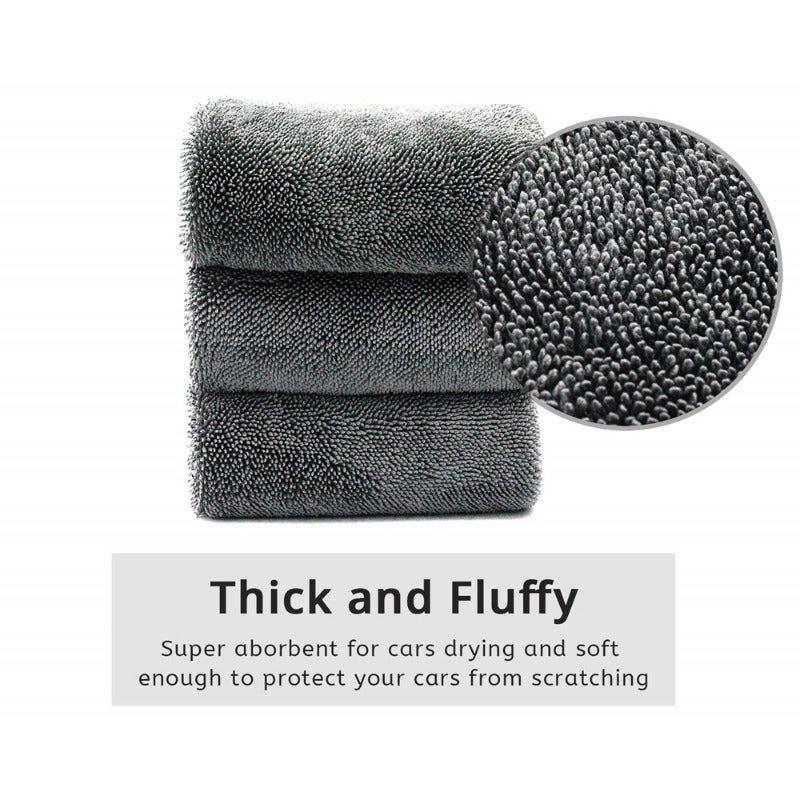 1pc Microfiber Cleaning Towels - Car Washing & Camping