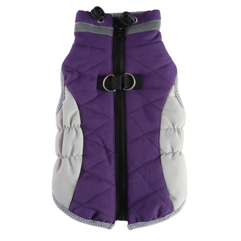 Dog Winter Warm Coat Soft Thickened Pet Clothes Dog Jacket With Zipper