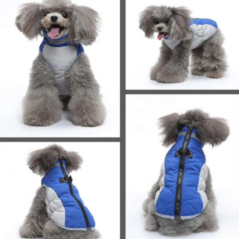 Dog Winter Warm Coat Soft Thickened Pet Clothes Dog Jacket With Zipper