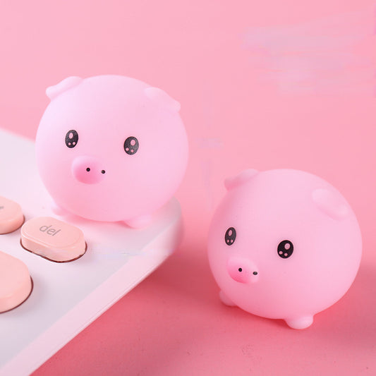 5pcs Soft Pink Pigg Pinch Toy Call Stress Relief Sound Production Toys