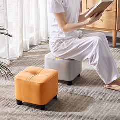 Modern Ottoman Square Ottoman Footrest Shoe Changing Chair
