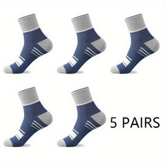 5 Pairs Cotton Low Cut Socks for Men