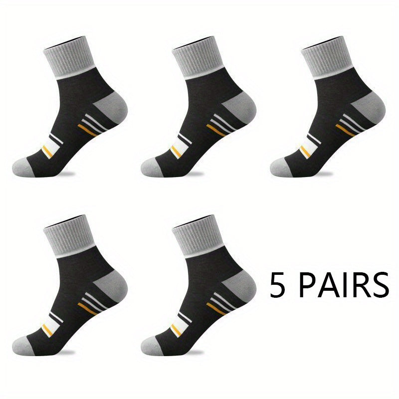 5 Pairs Cotton Low Cut Socks for Men