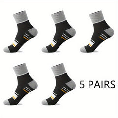 5 Pairs Cotton Low Cut Socks for Men