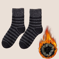5 Pairs Men's Winter Plus Velvet Warm Mid Calf Socks