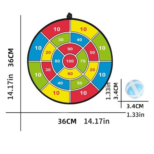 6pcs Kids Dart Board With Sticky Balls Boys Toys Indoor Sport Fun Party Toys