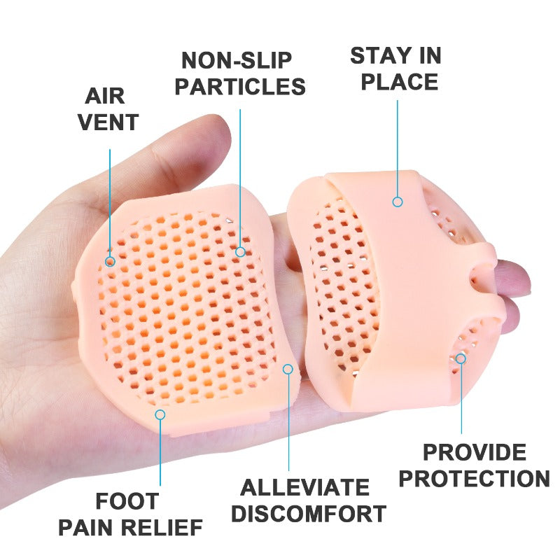 3pcs Women's Silicone Forefoot Pad Non-slip Foot Protection for High Heels