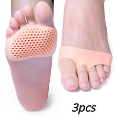 3pcs Women's Silicone Forefoot Pad Non-slip Foot Protection for High Heels