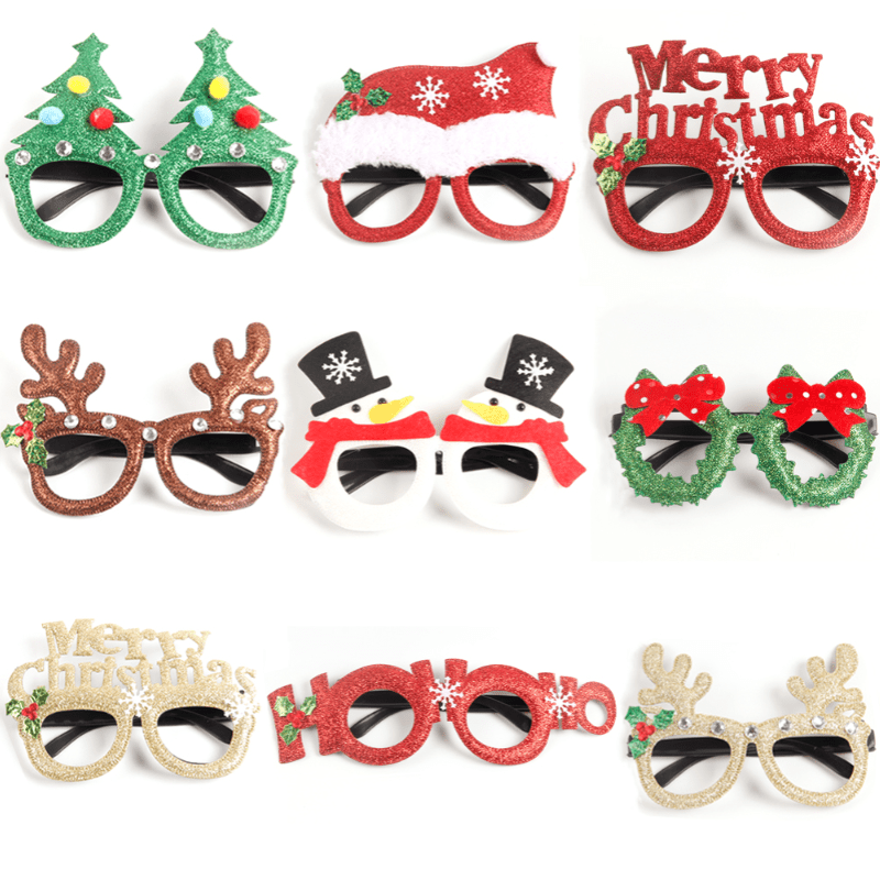 Unique Glasses Frame Decors Christmas Halloween Cosplay Costume Props Decors