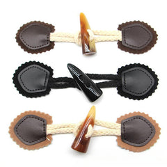 3 Pairs Resin Horn Buckle Leather Belt Rope Buckle