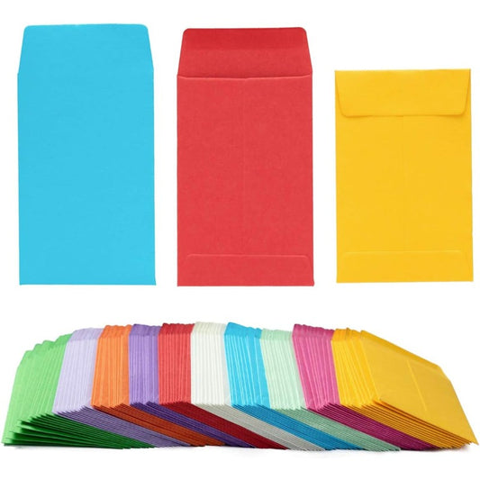 20pcs Multicolor Coin Envelopes Self Adhesive Mini Envelopes for Small Items