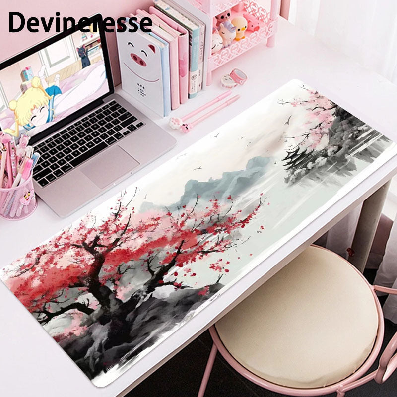 Cherry Blossoms Plum Blossoms Mouse Pad Desk Mat