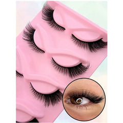 5 Pairs Cat Eye False Eyelashes Fox Eye Lashes Angle Wing Lashes