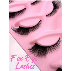 5 Pairs Cat Eye False Eyelashes Fox Eye Lashes Angle Wing Lashes