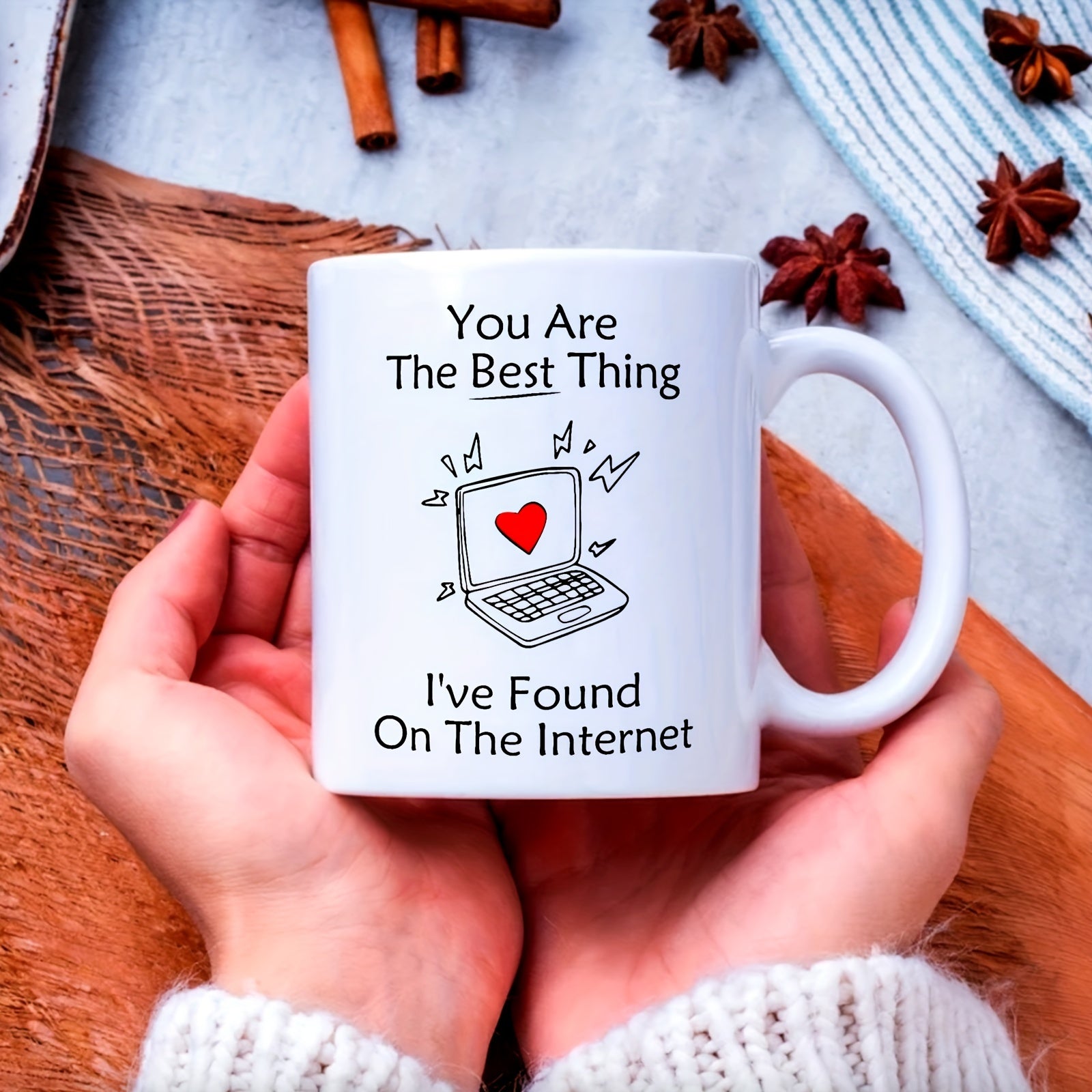 325ml Graffiti Letter Printed Mug - Ceramic Cup for Outdoor Camping