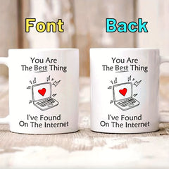 325ml Graffiti Letter Printed Mug - Ceramic Cup for Outdoor Camping