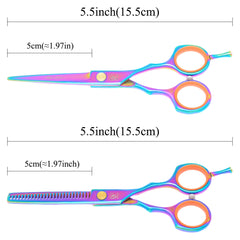 13pcs Japanese Steel Hair Scissor Set Hairdressers Cutting Thinning Shears