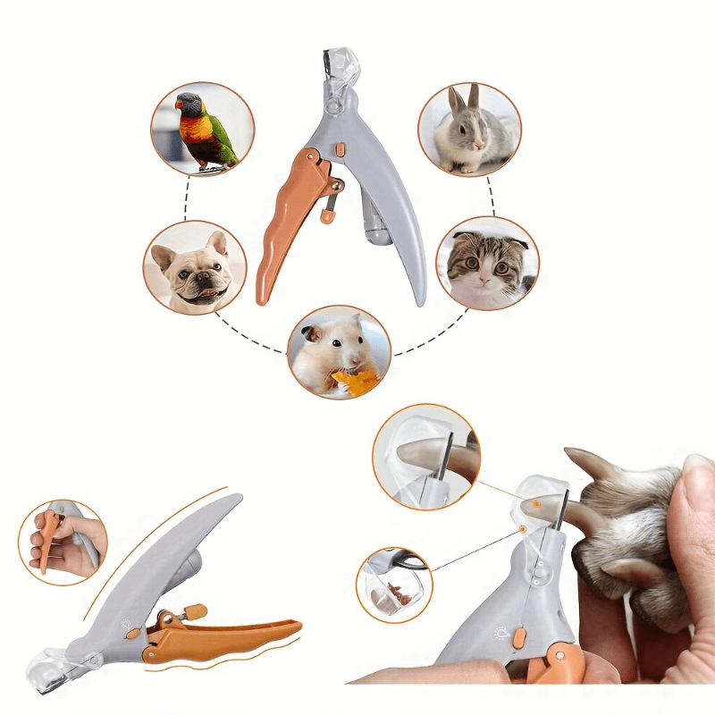 Pet LED Nail Clippers with Light for Cats and Dogs