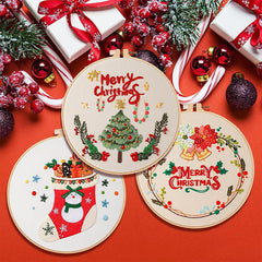 Christmas Series Embroidery Starter Kit for Beginners - Home Decor Kit
