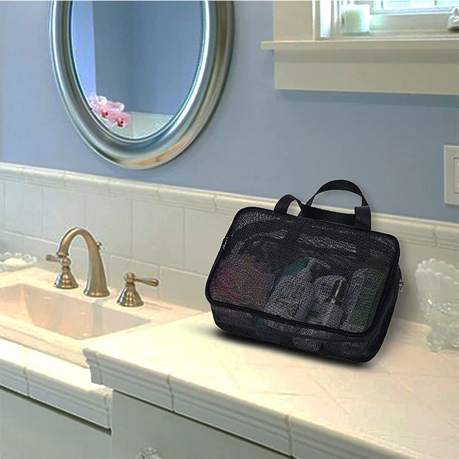 Portable Mesh Shower Tote Caddy for College Dorm Camp Gym Camping Quick Dry