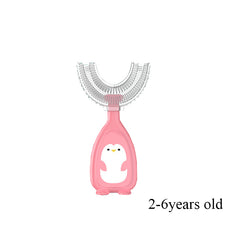 Kids U-Shaped Silicone Toothbrush - Oral Cleaning Care