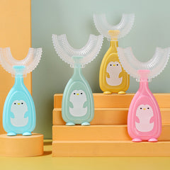 Kids U-Shaped Silicone Toothbrush - Oral Cleaning Care