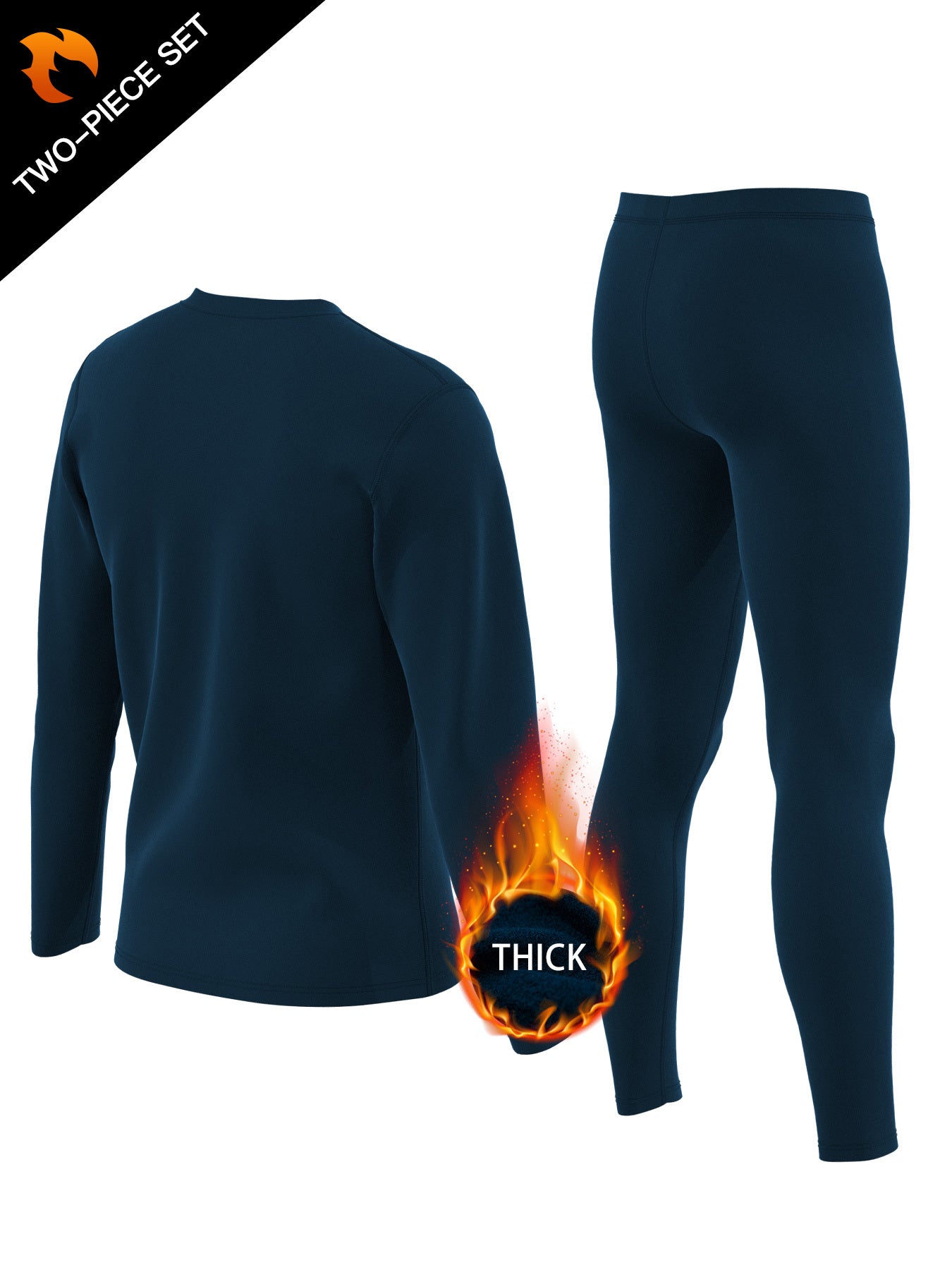 Men's Warm Sport Set Quick Drying Long Sleeve Tee & Compression Pants