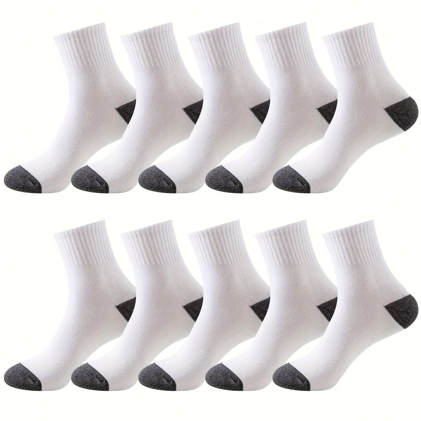 10 Pairs Mens Ankle Socks Comfortable Breathable