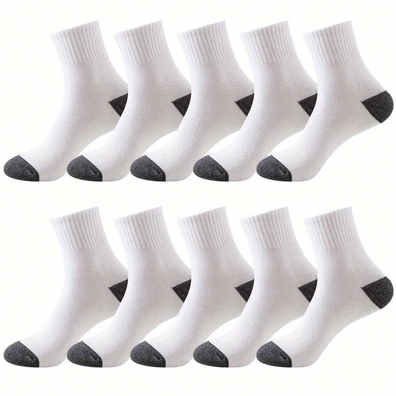 10 Pairs Mens Ankle Socks Comfortable Breathable