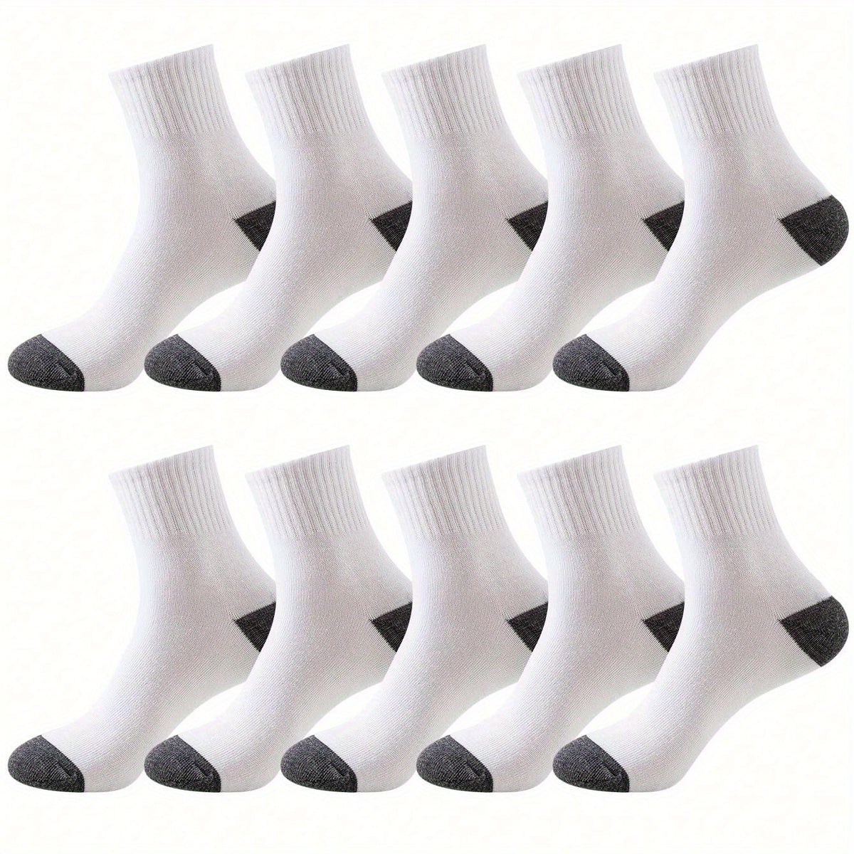 10 Pairs Mens Ankle Socks Comfortable Breathable