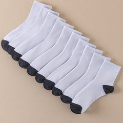 10 Pairs Mens Ankle Socks Comfortable Breathable