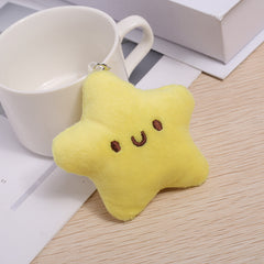 Yellow Little Star Plush Doll Keychain Girls Backpack Decoration