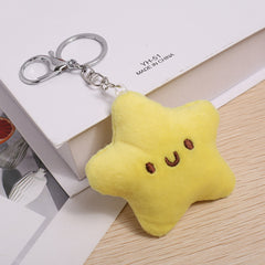 Yellow Little Star Plush Doll Keychain Girls Backpack Decoration