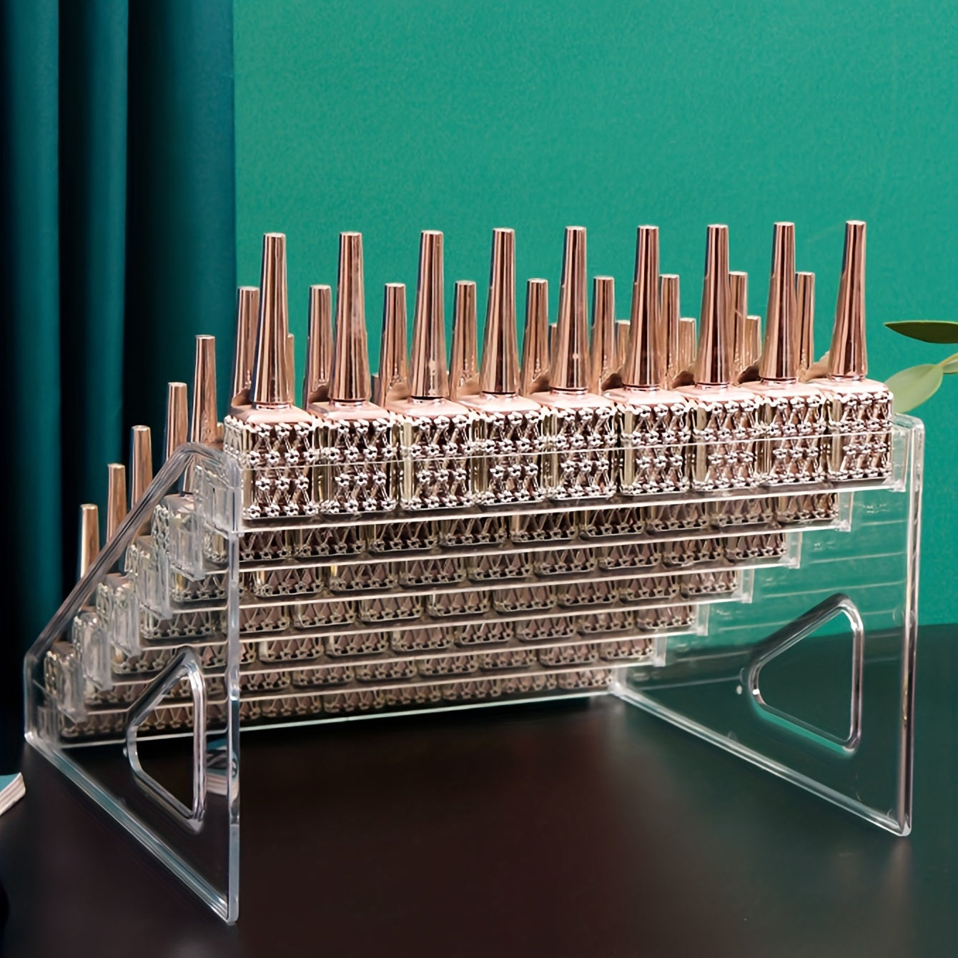 7 Layer Transparent Nail Polish Display Rack Makeup Organizer Holder