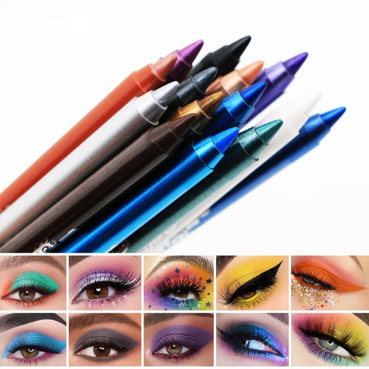 Highlighter Eyeshadow Pencil Glitter Sequin Eyeliner Pen 14 Colors