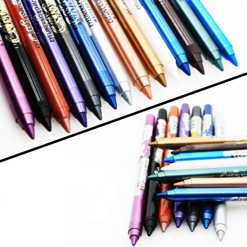 Highlighter Eyeshadow Pencil Glitter Sequin Eyeliner Pen 14 Colors