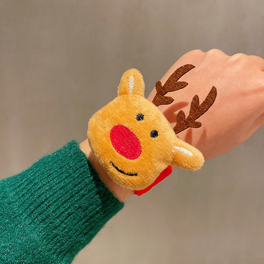 Christmas Snap Rings Plush Figurines Bracelets Rulers Kindergarten Decorations