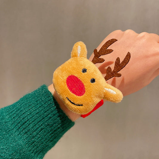 Christmas Snap Rings Plush Figurines Bracelets Rulers Kindergarten Decorations