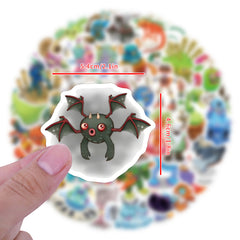 60pcs Monster Anime Love Doodle Waterproof Stickers Pack