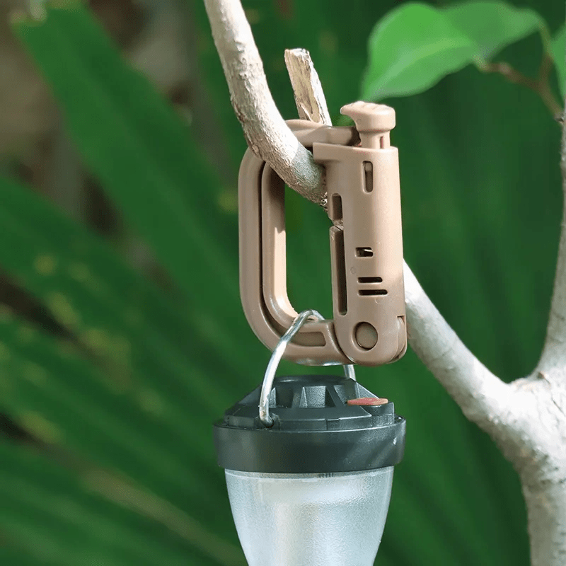 4pcs Backpack Hanging Carabiner Clip Keyring For Camping Hiking