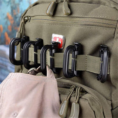 4pcs Backpack Hanging Carabiner Clip Keyring For Camping Hiking
