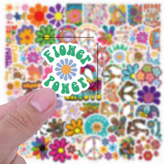 70pcs Hippie Plant Love Doodle Aesthetic Sticker Pack